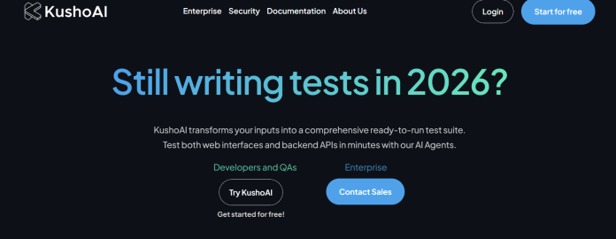 KushoAI generating self-healing test suites from an API specification