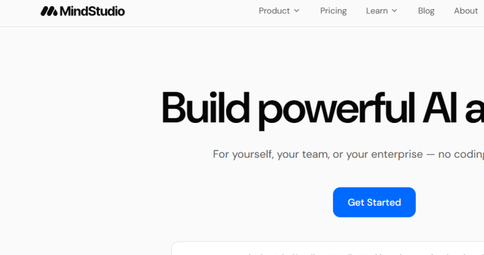 MindStudio visual AI agent builder with Service Router model access