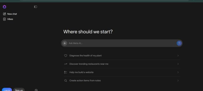 Meta AI chat interface built into WhatsApp, Instagram, and Facebook