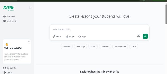 Diffit AI reading-level differentiation tool