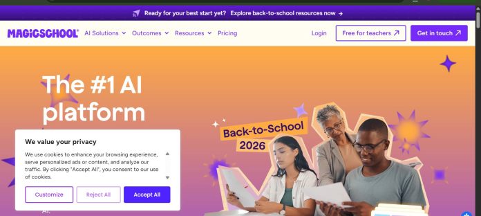 MagicSchool AI teacher platform interface