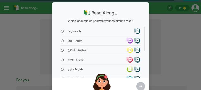 Read Along by Google AI reading practice app